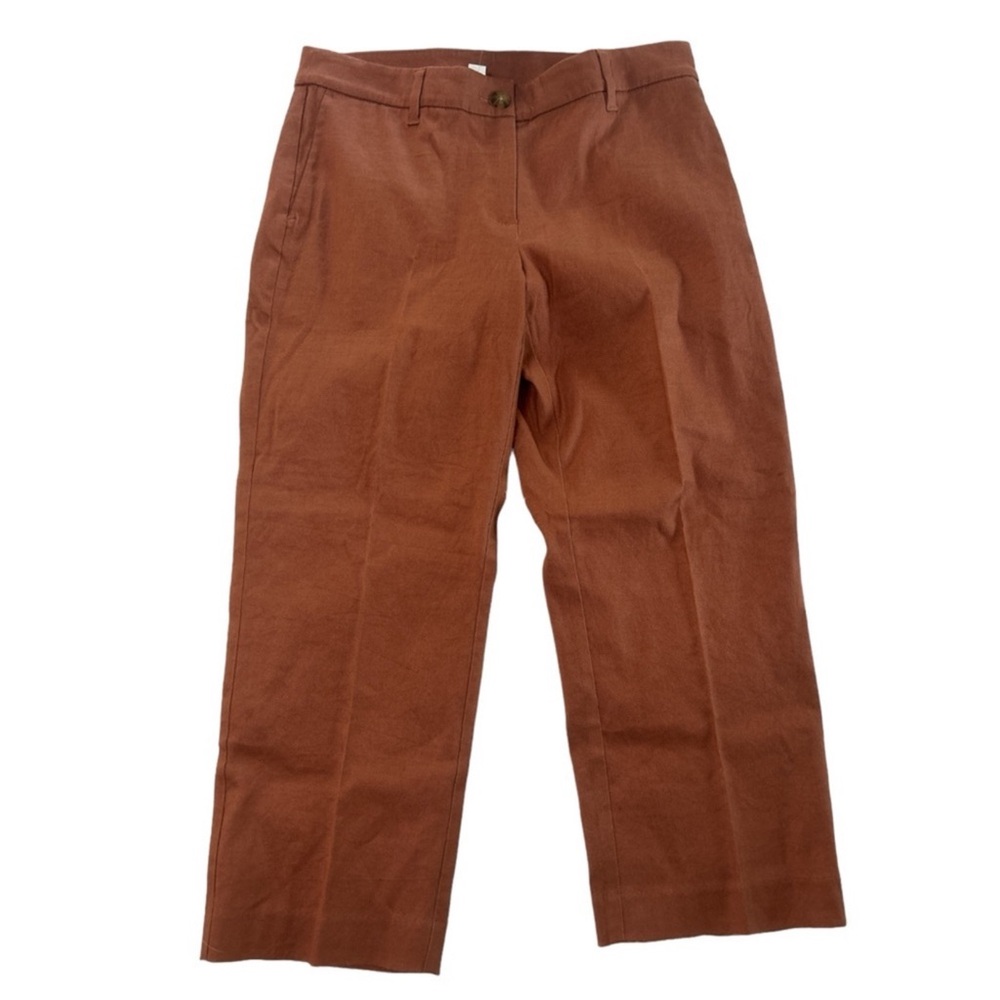 J. Jill linen blend stretch new with tags rust brown summer pants 8 petite
